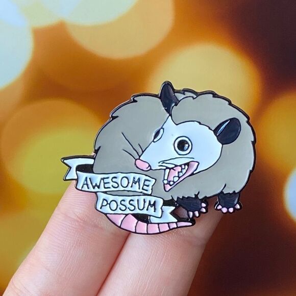 Awesome Possum Enamel Pin/ Brooch - Picture 1 of 6
